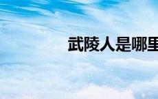 武陵人是哪里人（武陵人）