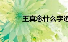 王真念什么字远（王真念什么）
