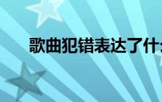 歌曲犯错表达了什么意思（歌曲犯错）