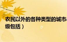 农民以外的各种类型的城市小资产阶级包括（城市小资产阶级包括）