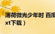 薄荷微光少年时 百度网盘（薄荷微光少年时txt下载）