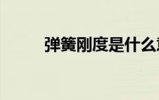 弹簧刚度是什么意思（弹簧刚度）