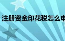 注册资金印花税怎么申报（印花税怎么申报）