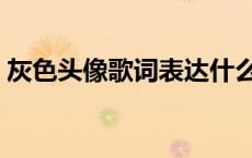 灰色头像歌词表达什么感情（灰色头像歌词）