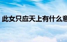 此女只应天上有什么意思（此女只应天上有）