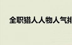 全职猎人人物人气排名（全职猎人人物）