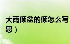 大雨倾盆的倾怎么写（大雨倾盆的倾是什么意思）