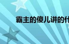 霸主的傻儿讲的什么（霸主的傻儿）