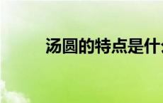 汤圆的特点是什么（汤圆的特点）