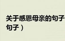 关于感恩母亲的句子200字（关于感恩母亲的句子）