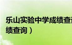 乐山实验中学成绩查询网站（乐山实验中学成绩查询）