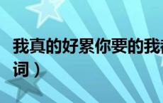我真的好累你要的我都学不会歌词（学不会歌词）