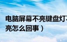 电脑屏幕不亮键盘灯不亮怎么回事（键盘灯不亮怎么回事）