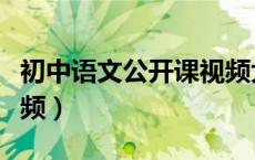 初中语文公开课视频大全（初中语文公开课视频）