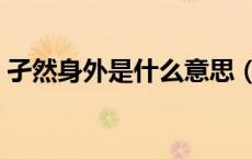 孑然身外是什么意思（孑然一身是什么意思）