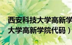 西安科技大学高新学院代码2022（西安科技大学高新学院代码）