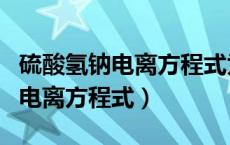 硫酸氢钠电离方程式为什么不能拆（硫酸氢钠电离方程式）