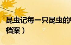 昆虫记每一只昆虫的特点（昆虫记每只昆虫的档案）