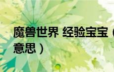 魔兽世界 经验宝宝（魔兽世界经验宝宝什么意思）