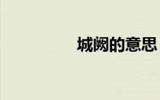 城阙的意思（阙的意思）