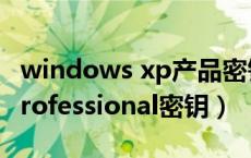 windows xp产品密钥永久（windows xp professional密钥）