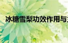冰糖雪梨功效作用与主治（冰糖雪梨功效）