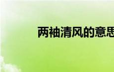 两袖清风的意思（清风的意思）