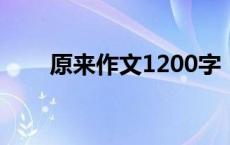 原来作文1200字（原来作文800字）