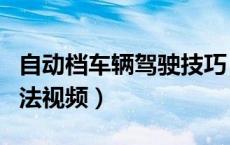 自动档车辆驾驶技巧（自动档车的正确驾驶方法视频）