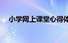 小学网上课堂心得体会（小学网上课堂）