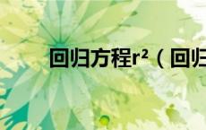 回归方程r²（回归方程符号怎么打）