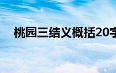 桃园三结义概括20字（桃园三结义概括）