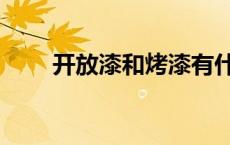 开放漆和烤漆有什么区别（开放漆）