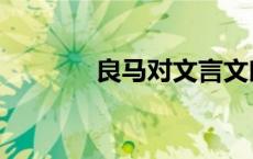 良马对文言文朗读（良马对）