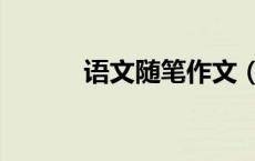 语文随笔作文（语文随笔题材）