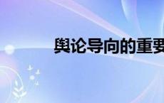 舆论导向的重要性（舆论导向）