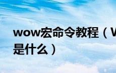 wow宏命令教程（WOW里面的标记宏命令是什么）