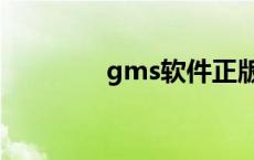 gms软件正版（gms软件）