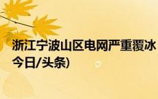 浙江宁波山区电网严重覆冰 输电铁塔受损 数千户居民停电(今日/头条)