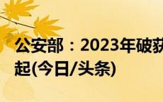 公安部：2023年破获涉长江刑事案件6500余起(今日/头条)