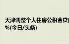 天津调整个人住房公积金贷款首付款比例：首套房不低于20%(今日/头条)