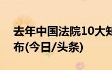 去年中国法院10大知识产权案件，最高法发布(今日/头条)