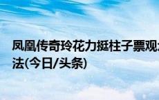 凤凰传奇玲花力挺柱子票观众维权：换谁都不开心，会讨说法(今日/头条)