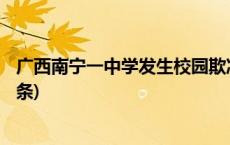 广西南宁一中学发生校园欺凌事件 警方已介入调查(今日/头条)