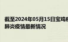 截至2024年05月15日宝鸡疫情最新消息-宝鸡新型冠状病毒肺炎疫情最新情况