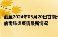 截至2024年05月20日甘南州疫情最新消息-甘南州新型冠状病毒肺炎疫情最新情况