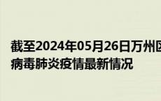 截至2024年05月26日万州区疫情最新消息-万州区新型冠状病毒肺炎疫情最新情况