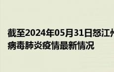 截至2024年05月31日怒江州疫情最新消息-怒江州新型冠状病毒肺炎疫情最新情况
