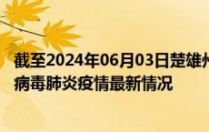 截至2024年06月03日楚雄州疫情最新消息-楚雄州新型冠状病毒肺炎疫情最新情况