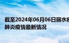 截至2024年06月06日丽水疫情最新消息-丽水新型冠状病毒肺炎疫情最新情况